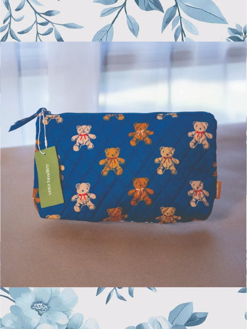 Vera Bradley ~ "Bunch of Bears" ~ Medium Cotton Pouch ~ NWT